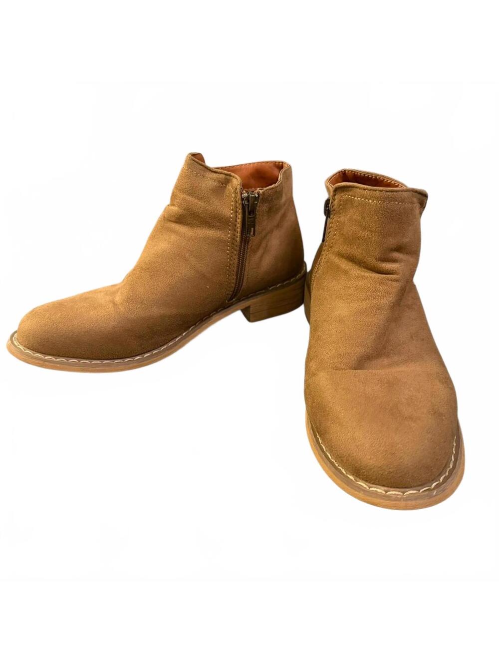 Seven7 Women's Tan Suede Ankle Boots